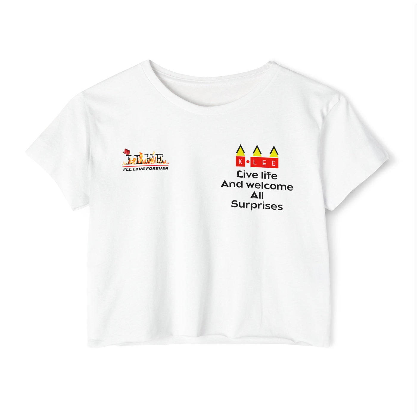 Crop Top - Living Forever Inspirational Design